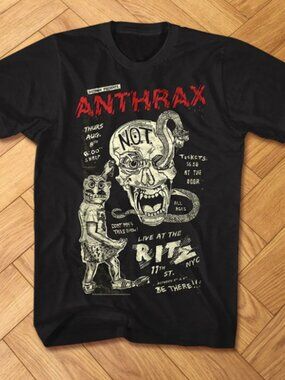 Anthrax Live At The Ritz Graphic Tee Thrash Metal Shirt